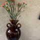 Amphora vase in glazed ceramic vallauris sign E.Covain vintage