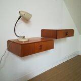Pair of wall bedside tables