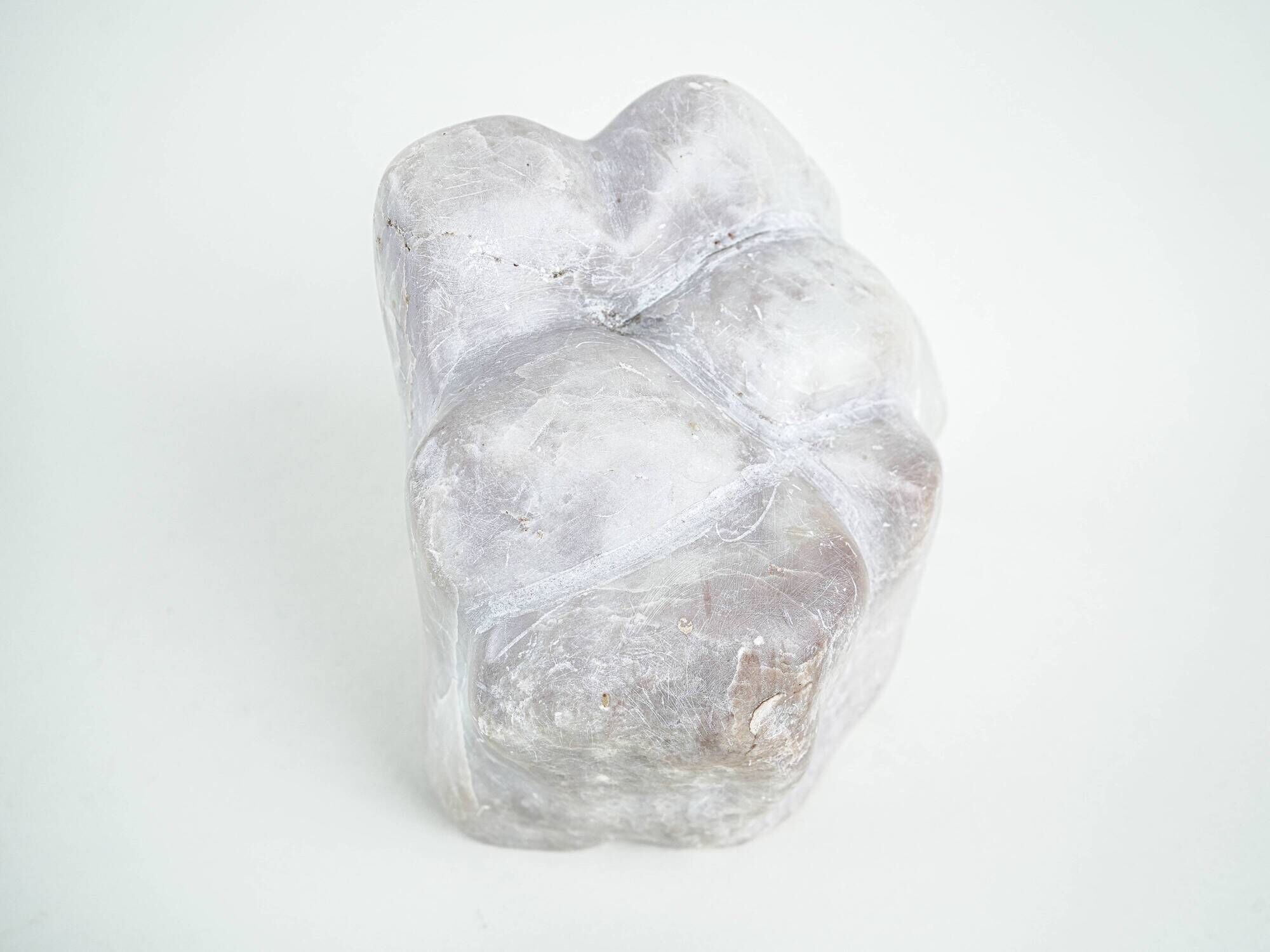 Abstract stone sculpture with organic forms, European studio piece, 1970s