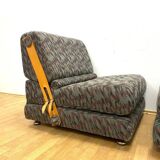 Mid-Century Folding Two-Seat Sofa, 1970s, Czechoslovakia