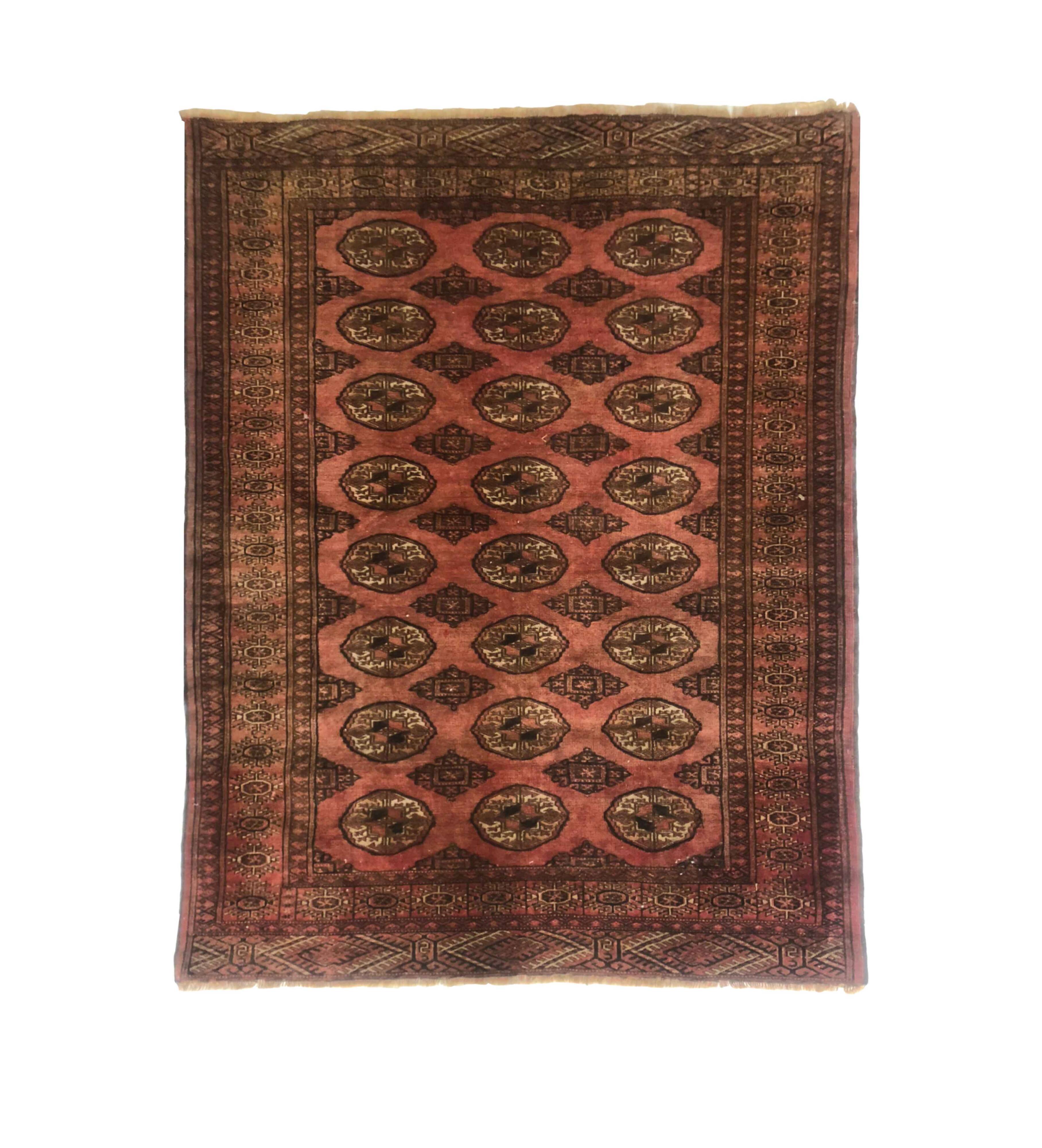 12- quality old persian bukhara rug 160x122