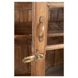 Grande armoire vitrée à 8 tiroirs en bois