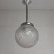 Art Deco pendant light with engraved glass globe and birds, 1930s
