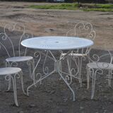Wrought iron garden furniture