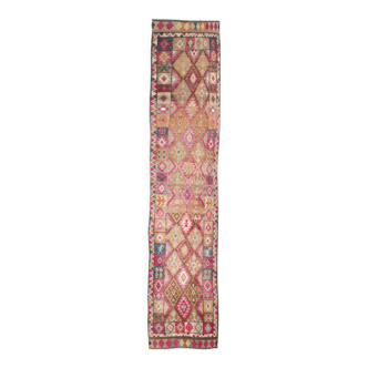 2x12 Narrow Vintage Runner Rug, 76x363Cm