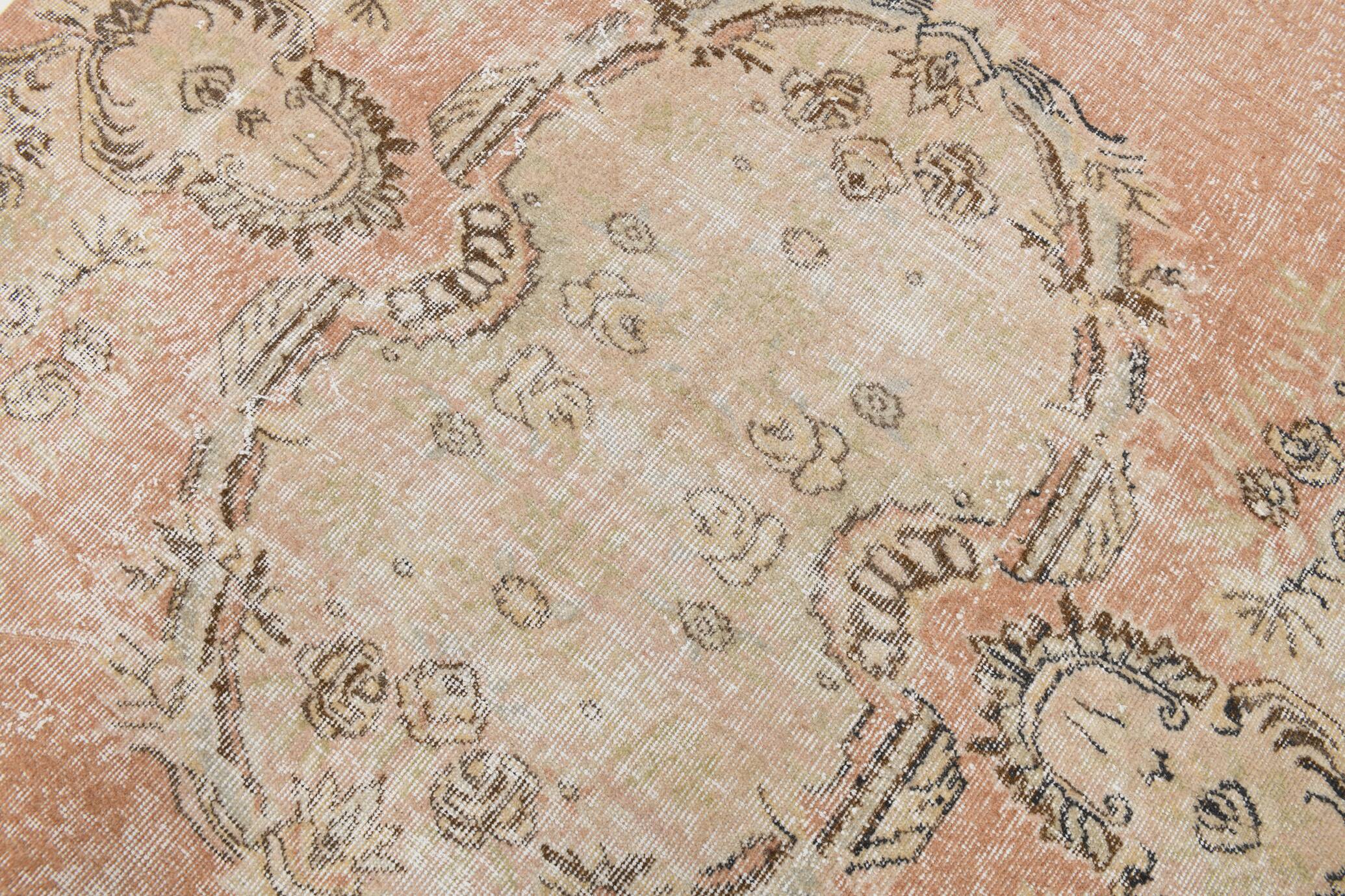 5x9 Red Soft Color Pastel Classic Turkish Area Rug, 161x271Cm SK 4879