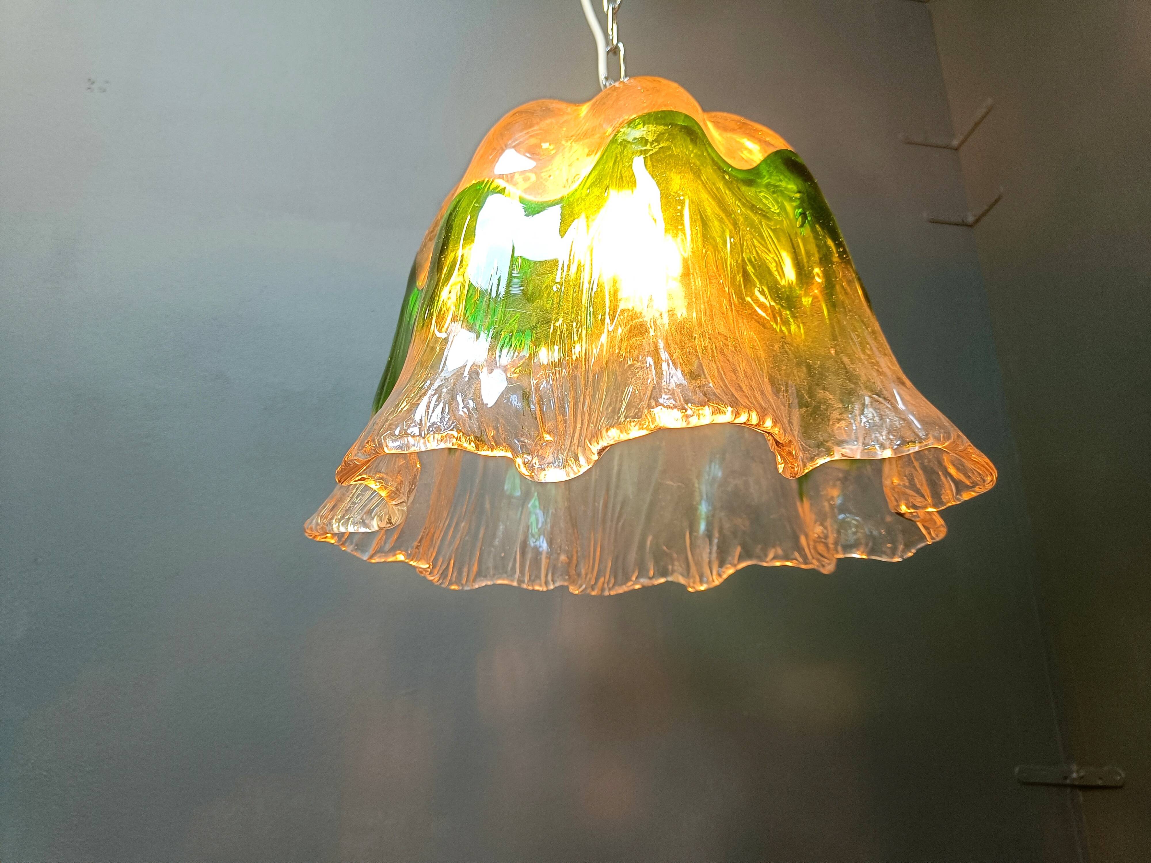 Vintage murano glass pendant light, for Mazzega, 1960s