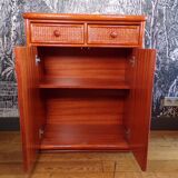 Vintage rattan sideboard 2 doors and 2 drawers