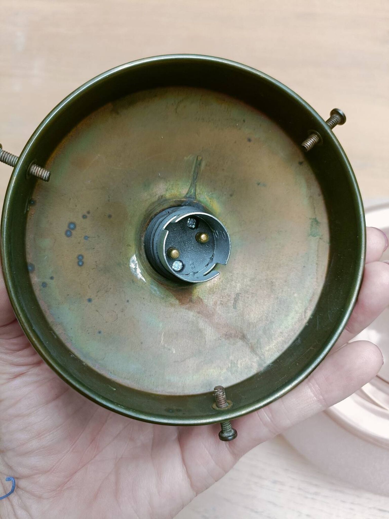 Lustre, plafonnier en verre givré