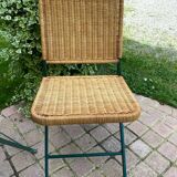 Pair of rattan folding chairs