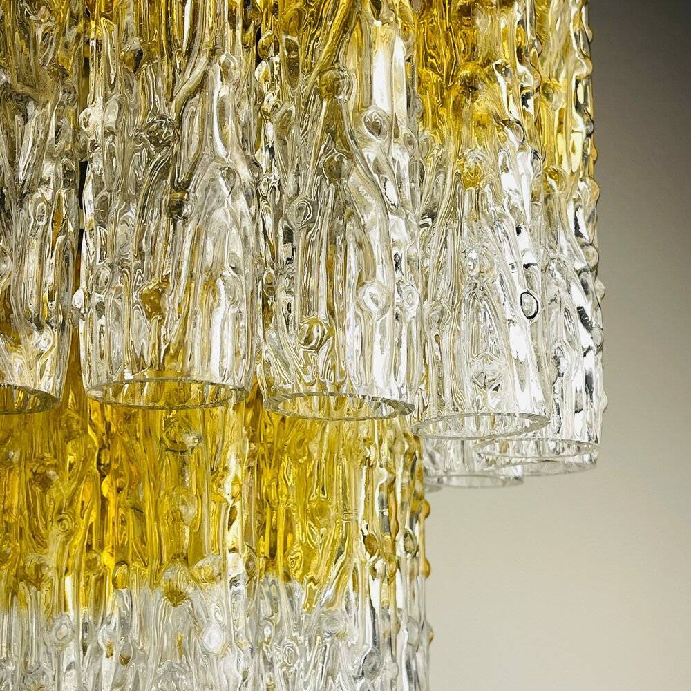 Murano glass chandelier Tronchi by Venini, Italy, 1960s