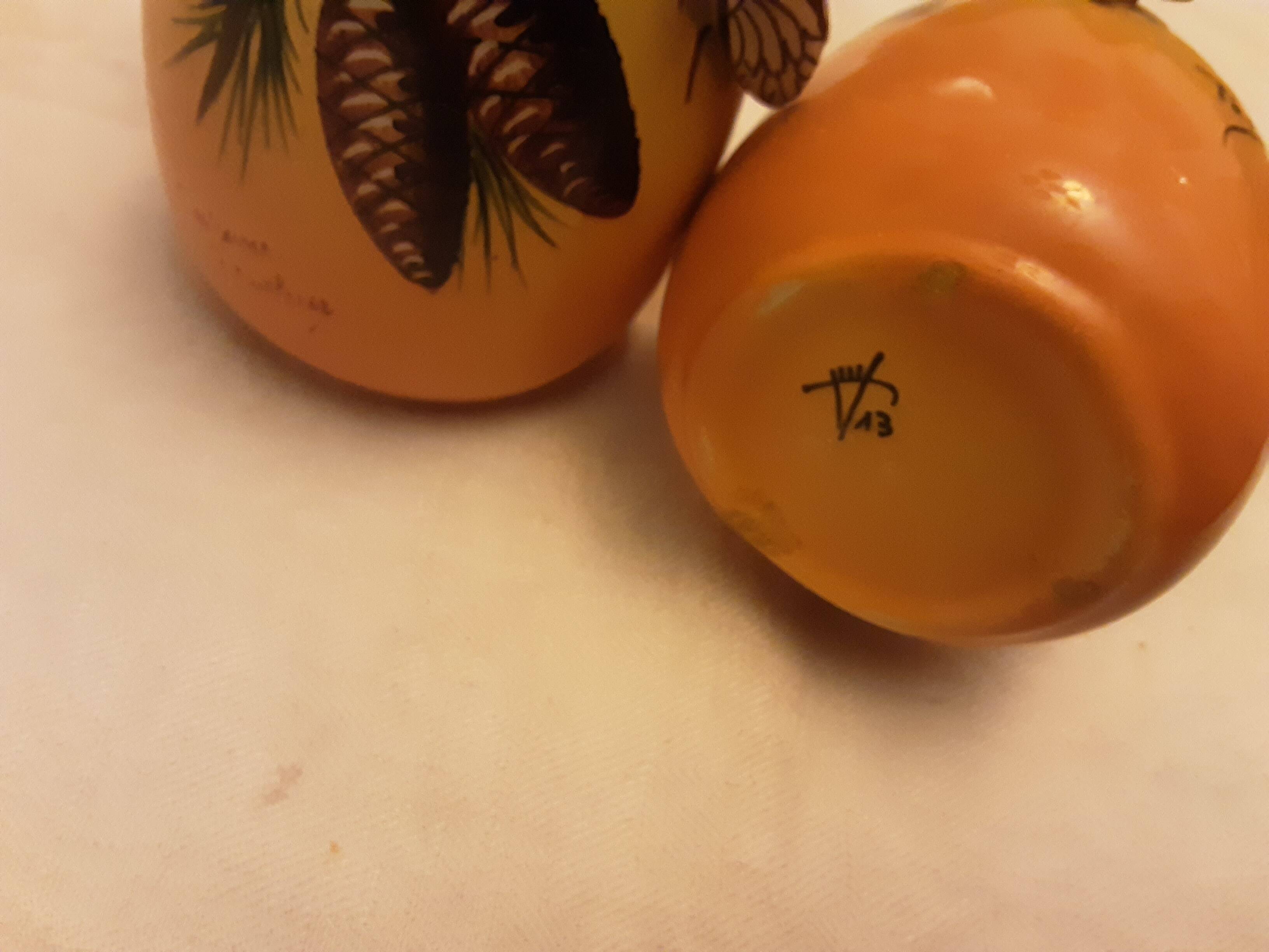 2 Vallauris ceramic vases signed Tess