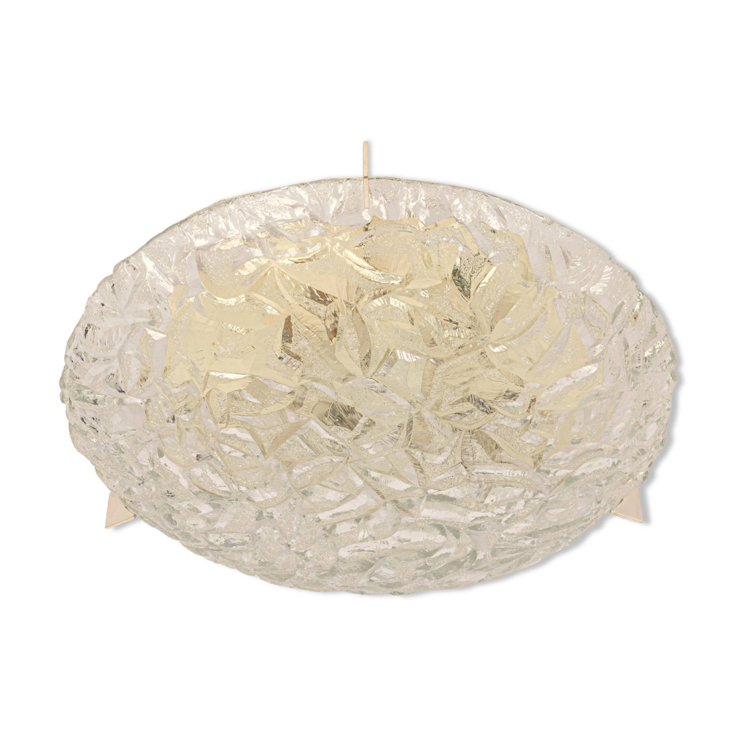1 of 3 large Murano glass ceiling lights by Kaiser, Germany, 1960s.