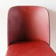 Chaise en skai rouge, pieds compas, années 60