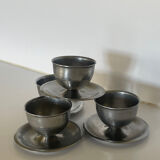 4 vintage stainless steel egg cups at 18%