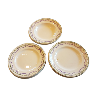 Longwy faience plate suite