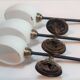 1950 Lunel articulated torchiere wall light