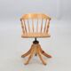Rotating chair with turned wooden bar, 5-star base, US
