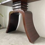 Art Deco style console with mahogany marquetry