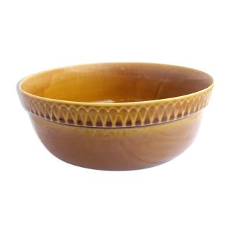 Polish ochre ceramic salad bowl