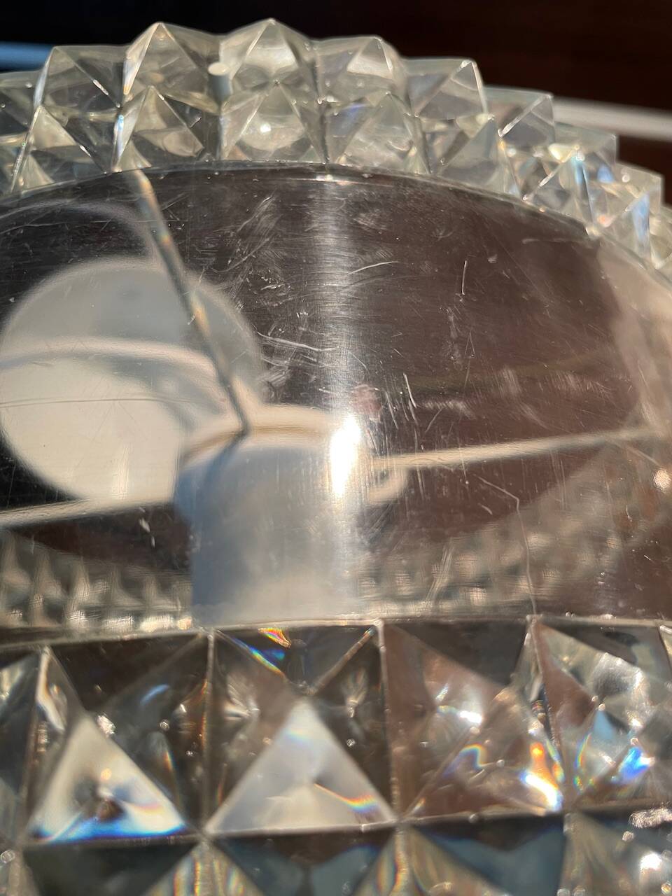 Vintage plexiglass pendant light, circa 1970s