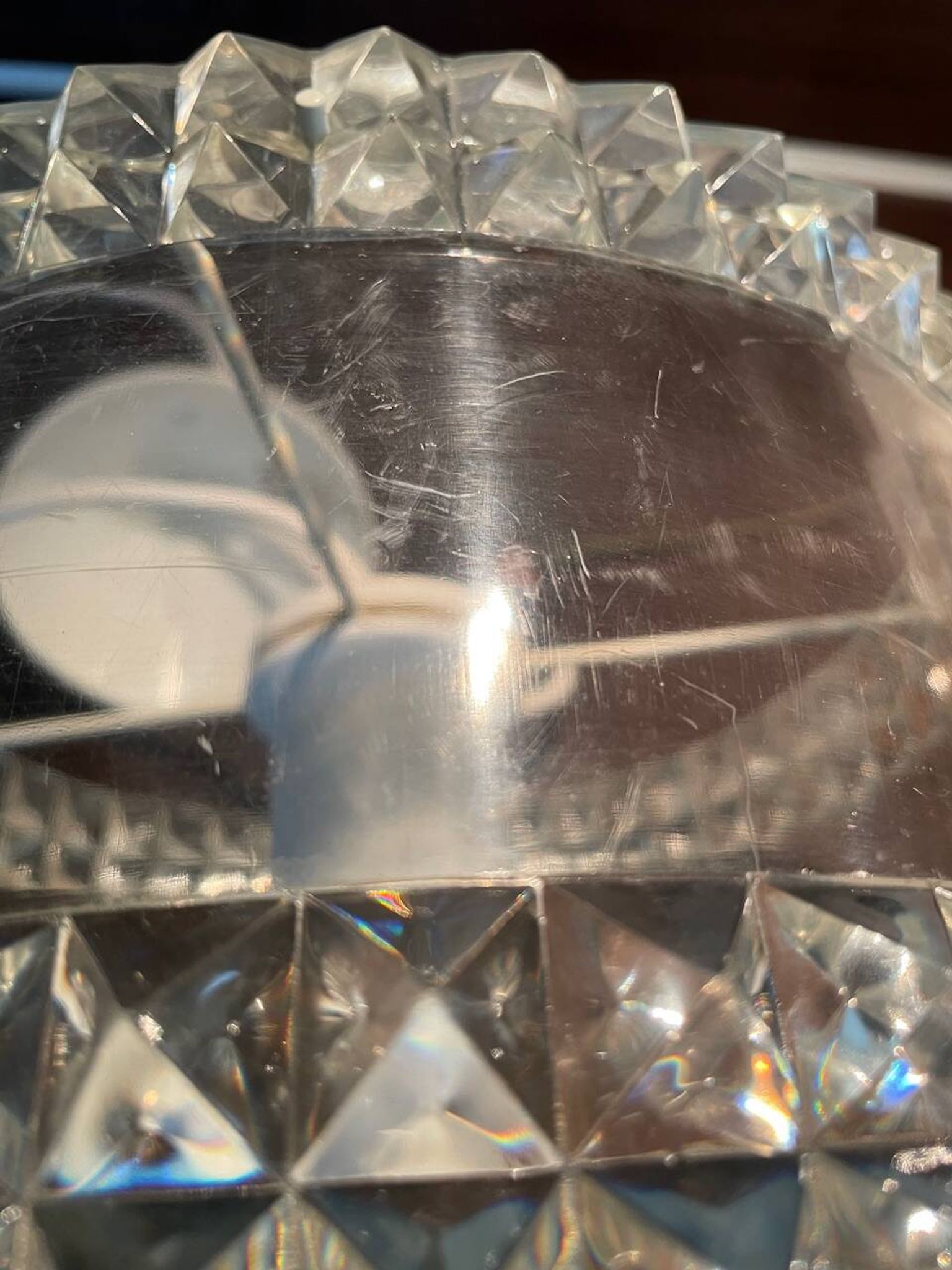 Vintage plexiglass pendant light, circa 1970s