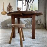 1950s round pine table with extensions