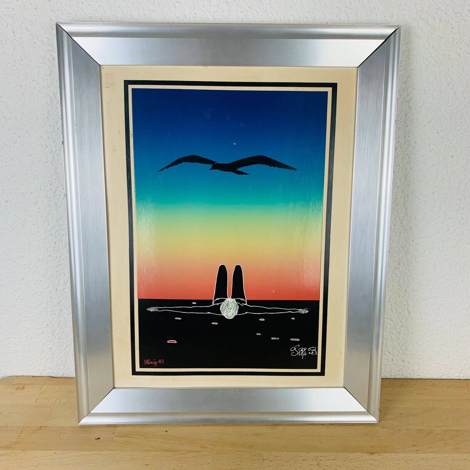 Nude silkscreen painting from the 80s