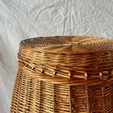 Vintage wicker laundry basket