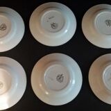 Series of six dessert plates in Orchies model Simone