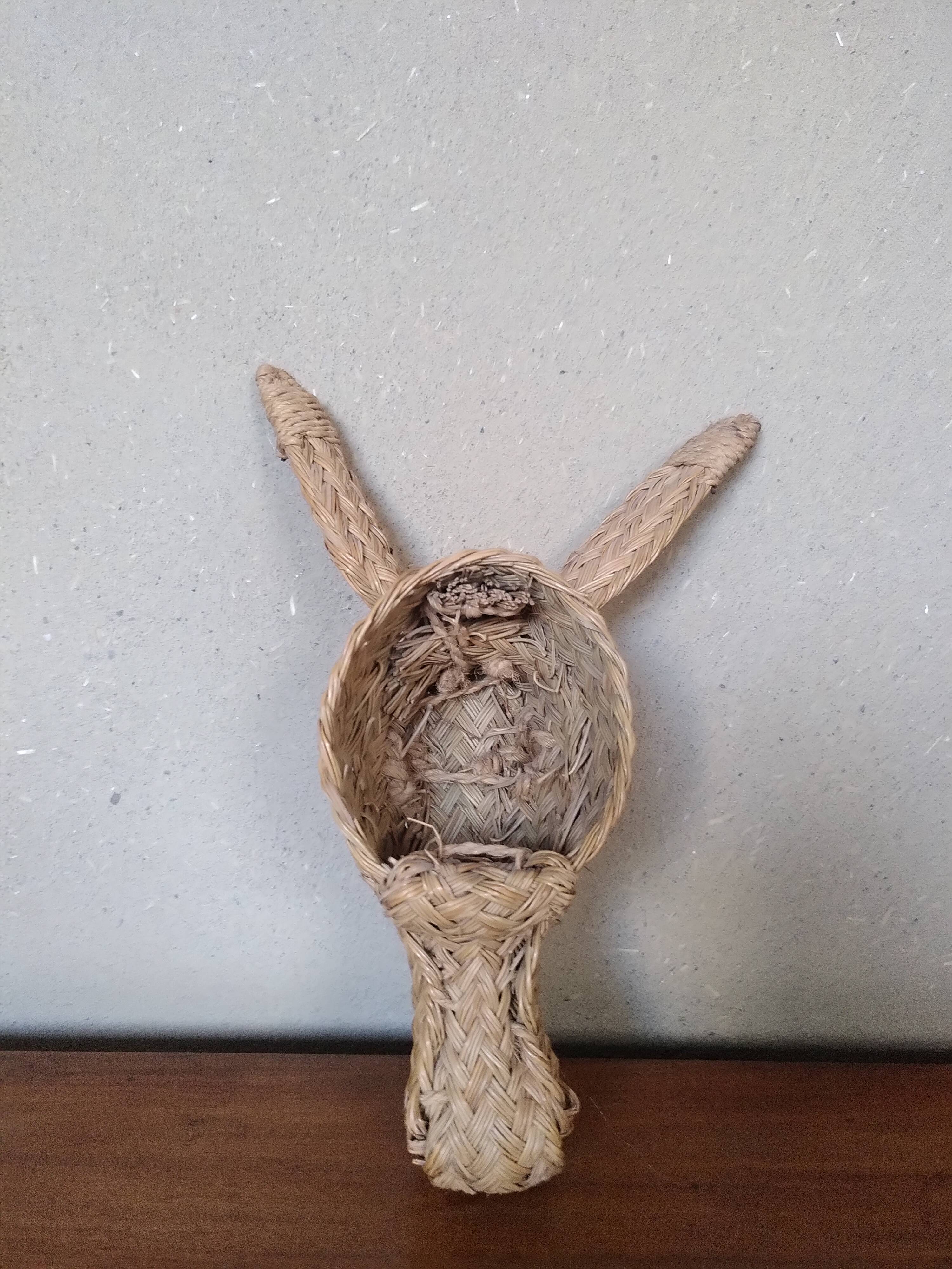 Horse woven straw mask