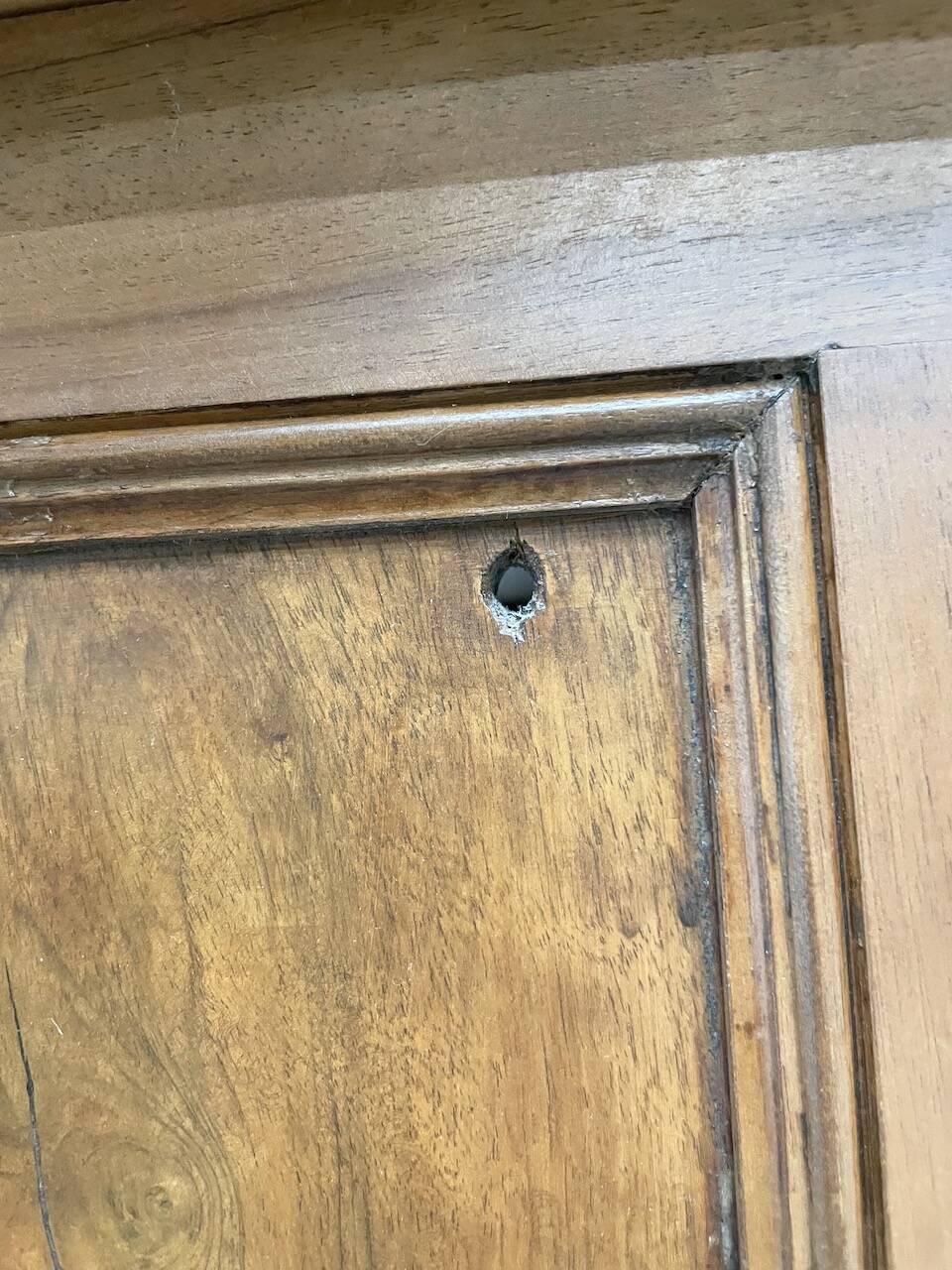 Comptoir ou bureau en noyer années 50