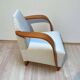 Fauteuil espagnol en hêtre et contreplaqué, années 1990.