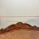 Bench Sofa In Cane Walnut From Regency Period XVIII Eme Century