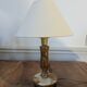 Lampe vintage en onyx et laiton