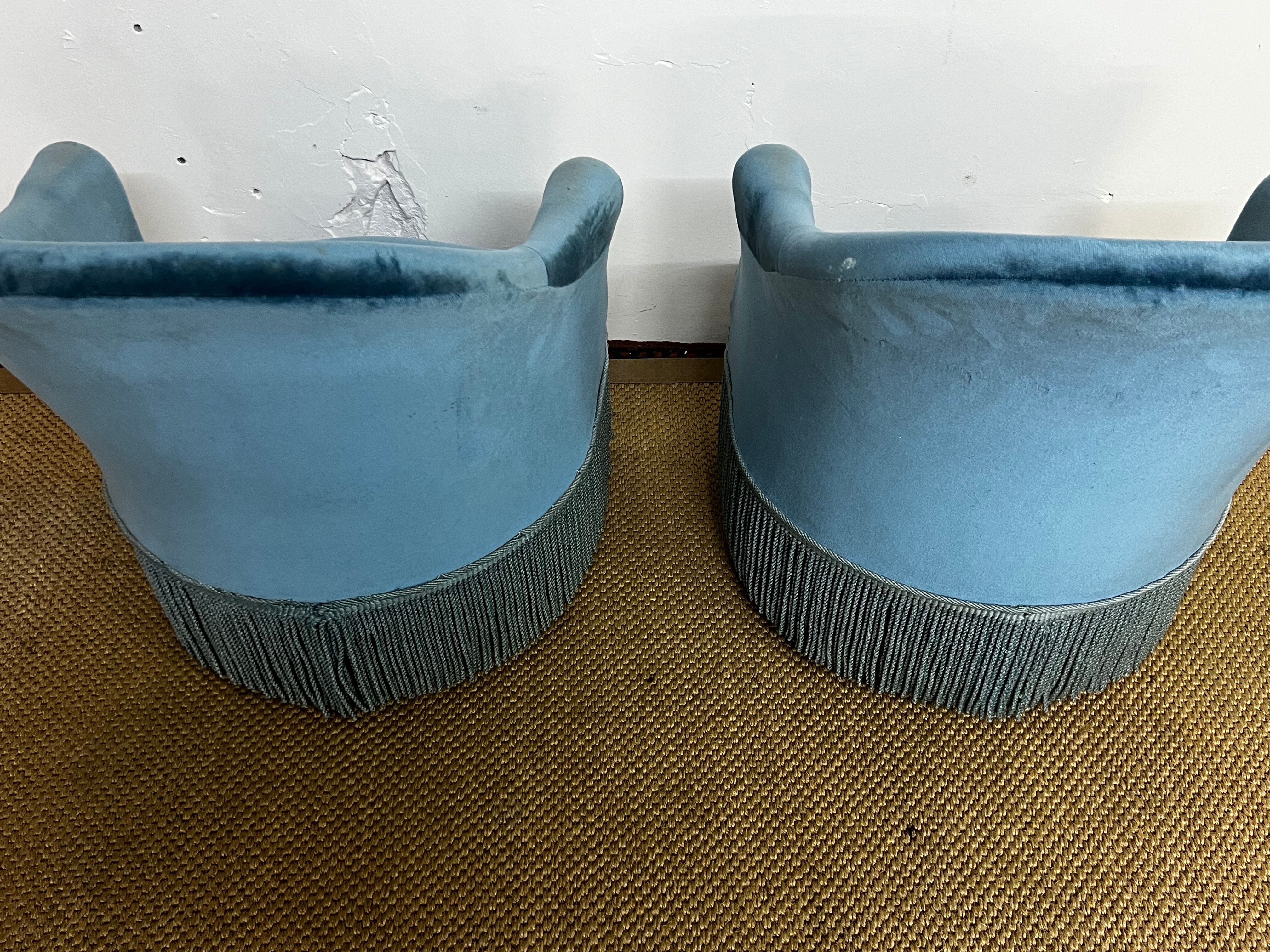 Pair of toad armchairs