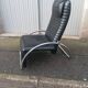 Vintage black leather armchair