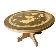 Rustic vintage high coffee table in wood