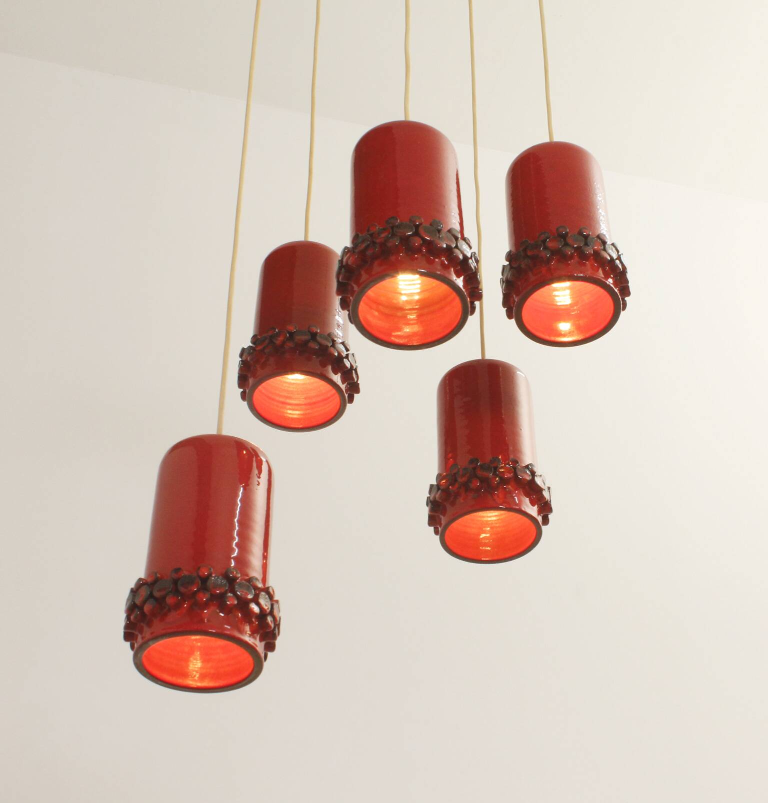 Ceralux cascade lamp by Hans Welling for Ceramano, Germany, 1960s