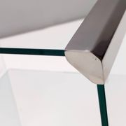 Tempered Glass and Steel Etagere by Gallotti & Radice with a Shelf