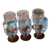 6 verres a pied de couleur