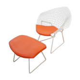 Diamond armchair and ottoman by Harry Bertoia