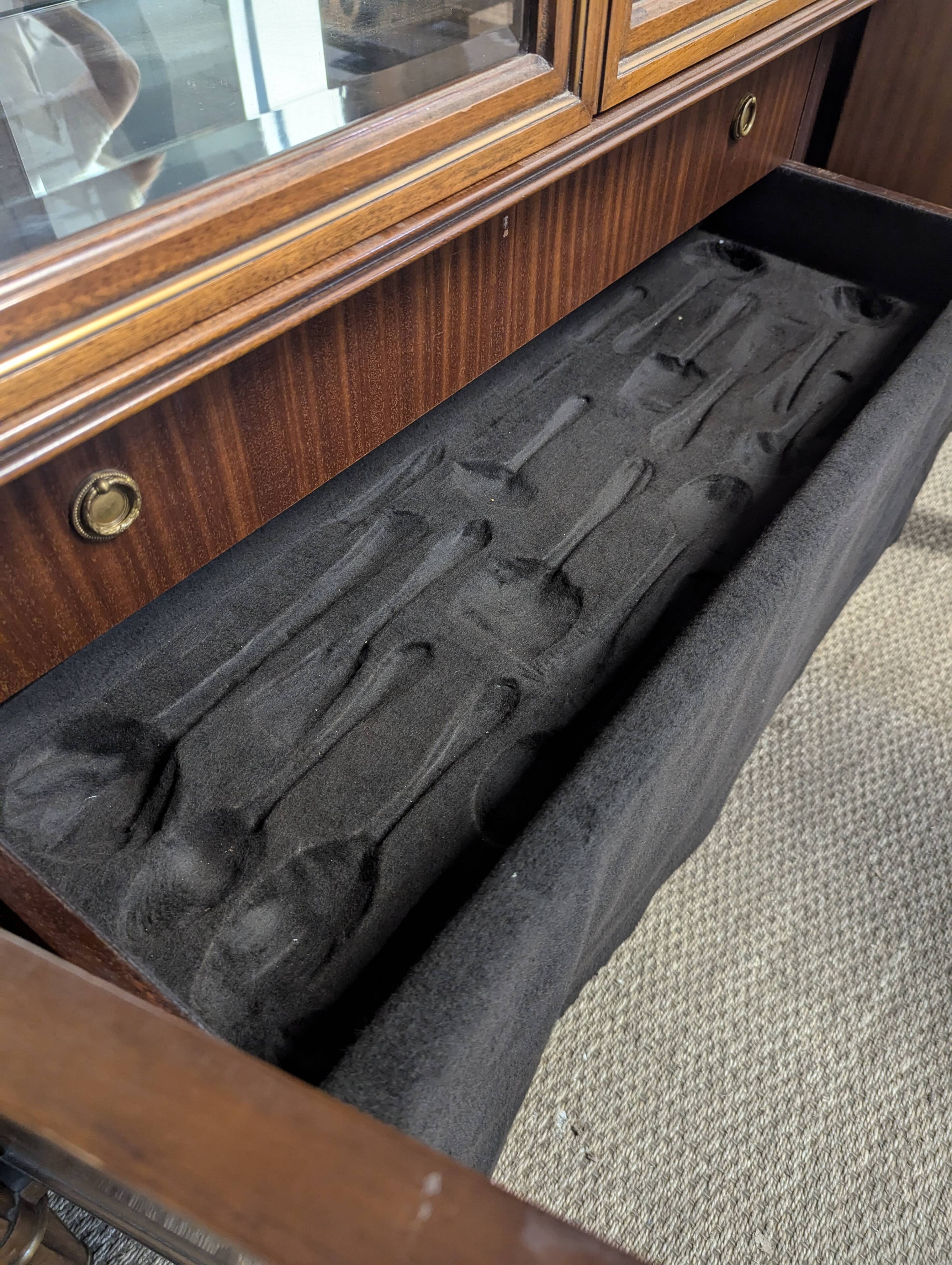 Louis XVI style cherry wood display case