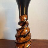 Vase sculpté manguier bois