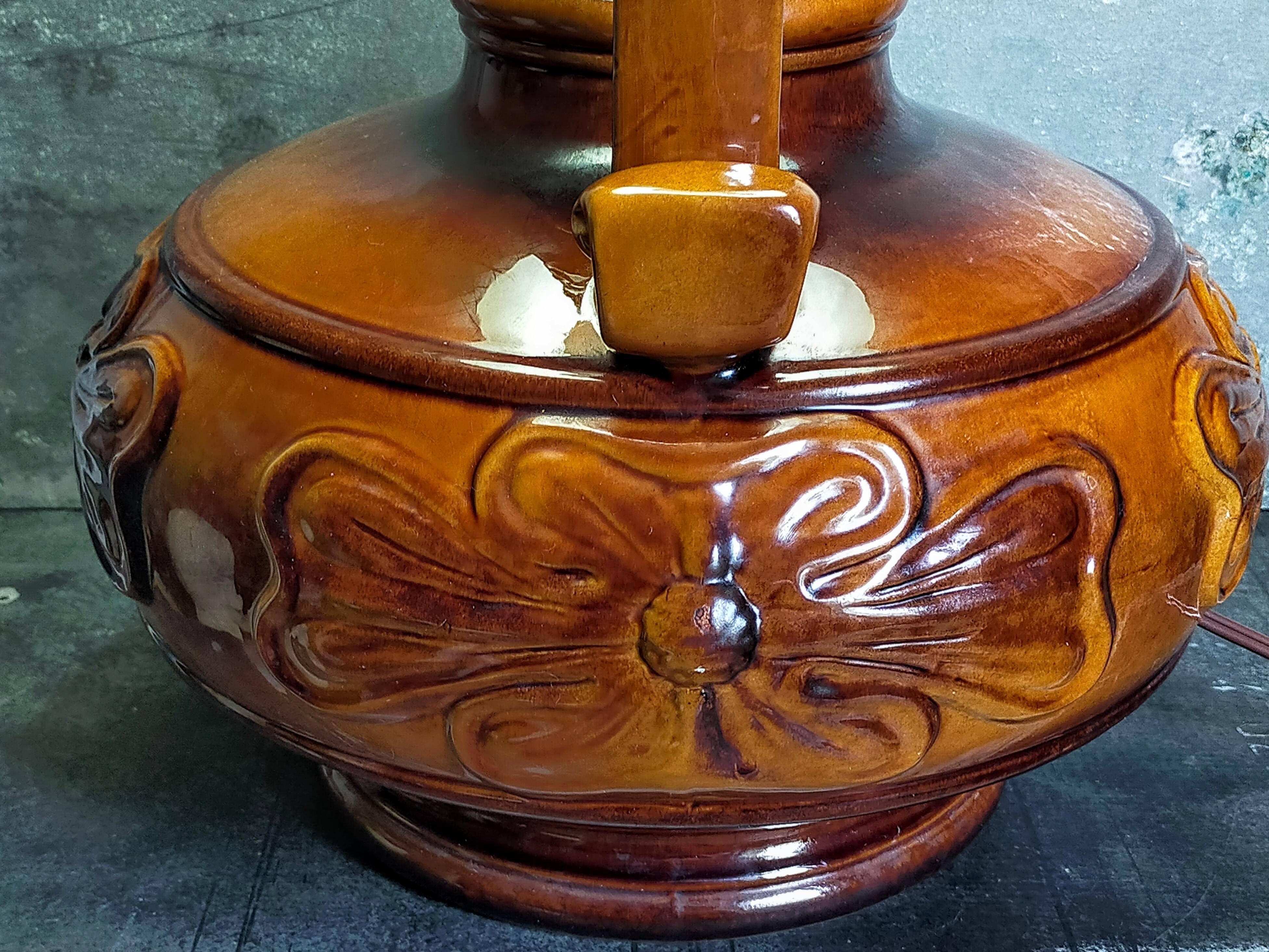 West germany ceramic floor lamp 70s