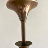 Art deco chandelier in copper and granite glass