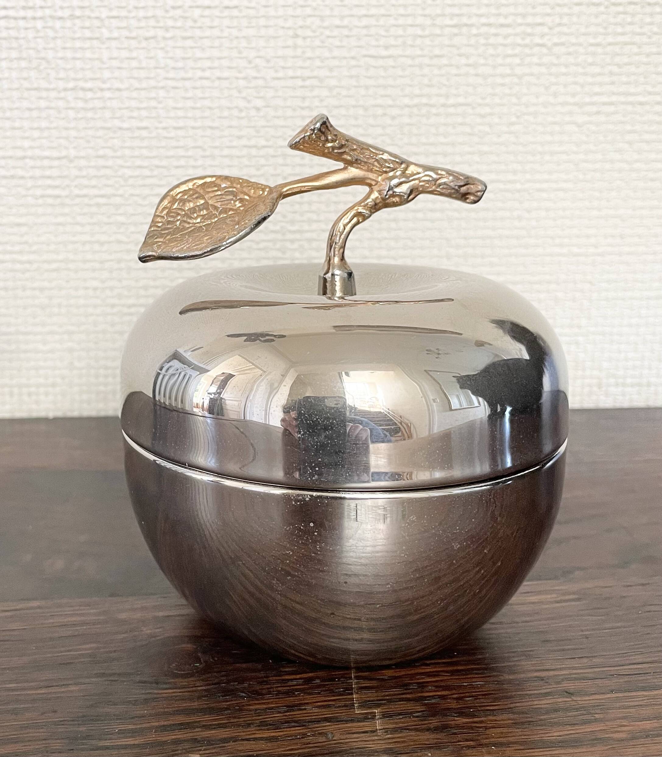 Silver metal apple box