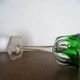 BACCARAT "Malmaison" Glass wine rhinestone double green antique - 19 cm