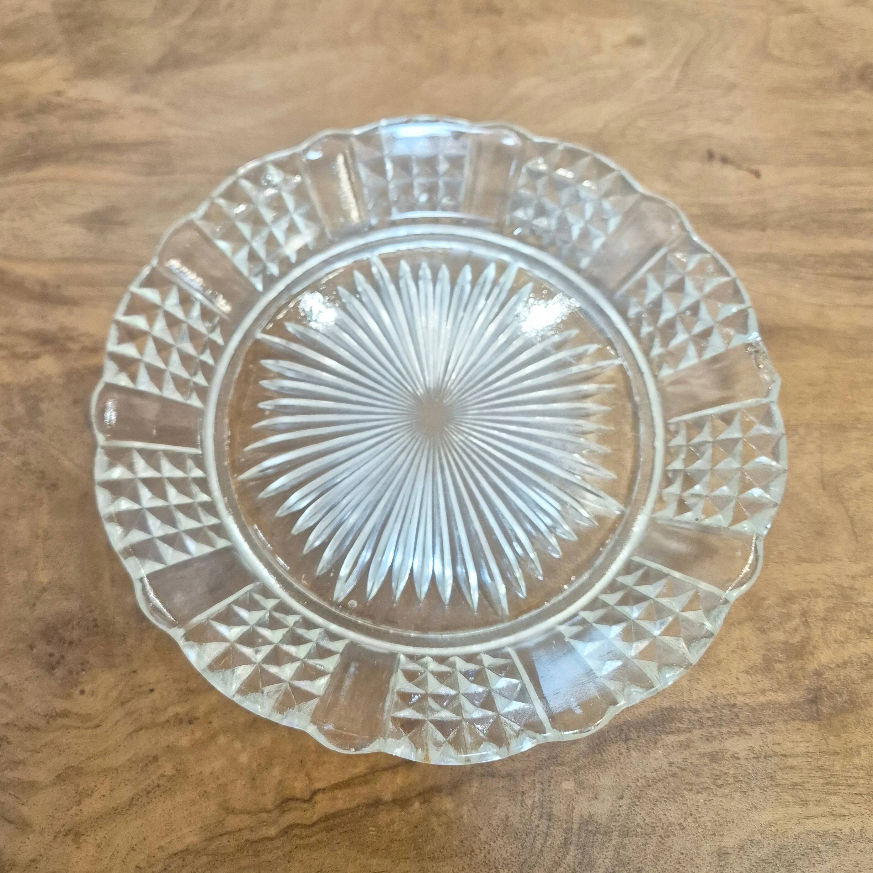 Antique glass cheese dome