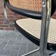 Set of 4 vintage chairs  Cesca B32 in black and chrome